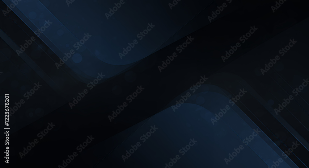 Poster abstract dark blue background with diagonal lines and soft glowing lights