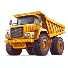 Dump Truck isolated on white background. Dump Truck icon. Heavy Machinery isolated on white. Construction Vehicle. Dump Truck Design Element. Dump Truck Isolated for Designers. Dump Truck isolated.