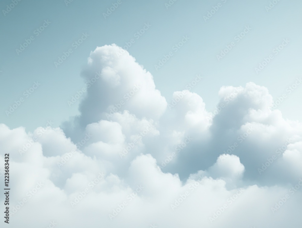 Poster the sky is filled with clouds, creating a sense of calm and serenity. the clouds are scattered throu