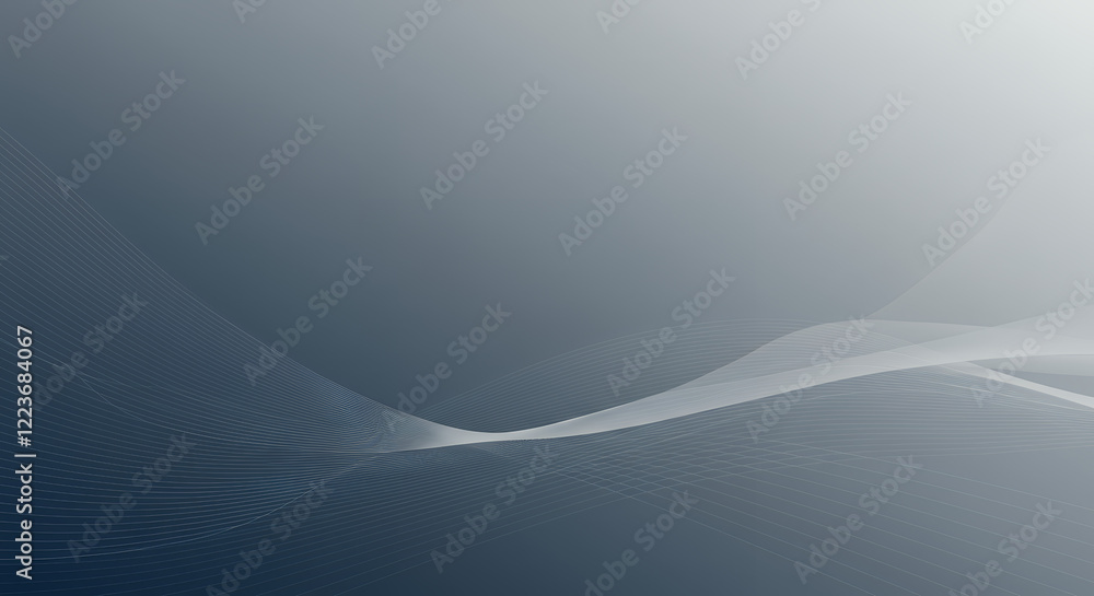 Poster abstract gray and white wave background with subtle lines