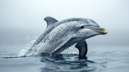 Obraz premium isolated dolphin white background wildlife fauna nature animal identification stock photo commercial use studio photography aquatic animals predators wild animals birds editorial use cutout images sha
