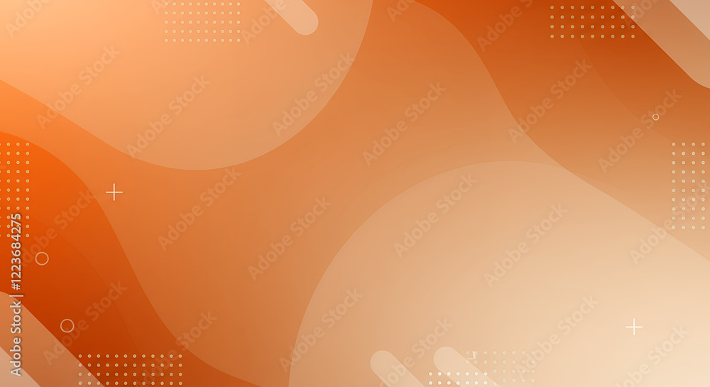 Poster abstract orange gradient background with geometric shapes and subtle texture