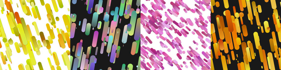 Seamless gradient stripe background set