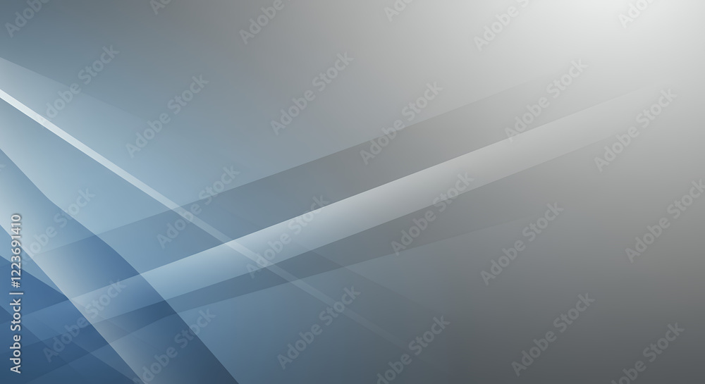 Poster abstract blue and gray geometric background with overlapping layers and light effects