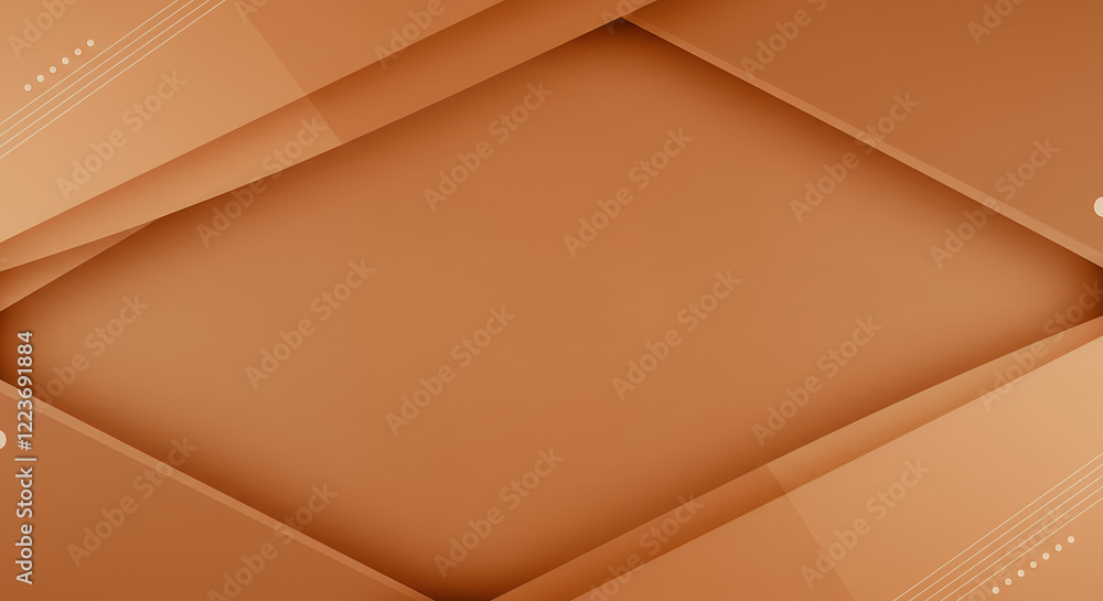 Aufkleber abstract brown geometric background with layered shapes and subtle lines