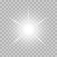 Sparkling star, vector glowing star light effect.Shine glowing stars. Vector illustration