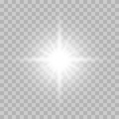 Sparkling star, vector glowing star light effect.Shine glowing stars. Vector illustration