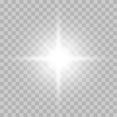 Sparkling star, vector glowing star light effect.Shine glowing stars. Vector illustration