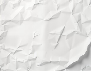 Obraz premium Blank white crumpled paper background. Abstract pattern. Suitable for various design projects like wallpaper template. Clean, empty. Vintage, retro style. Great choice for packaging craft projects.