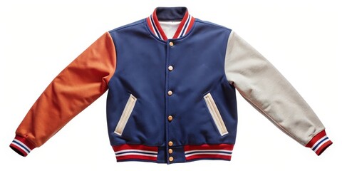 Fototapeta premium Varsity Jacket, Baseball Jacket, Leather Sleeves