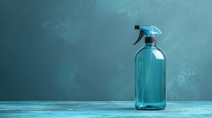 Blue Spray Bottle on Table