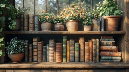 Business Zoom Background, a professional office setting with bookshelves