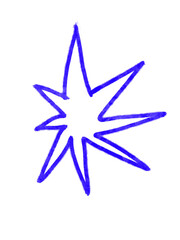 blue star icon scrapbook doodle planner