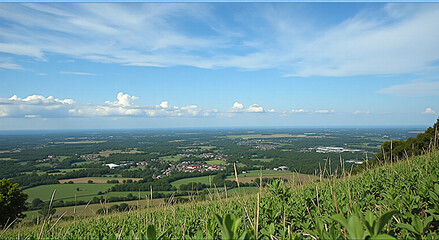panorama of the city, landscape, sky, nature, summer, countryside, green, view, forest, clouds, field, mountain, tree, lake, grass, panorama, rural, river, meadow, hills, blue, valley, hill, cloud, wa