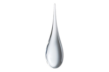 A crystal clear drop of water on an isolated background. Drop png for copy paste. Generated with AI..