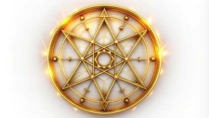 Golden Geometric Symbol