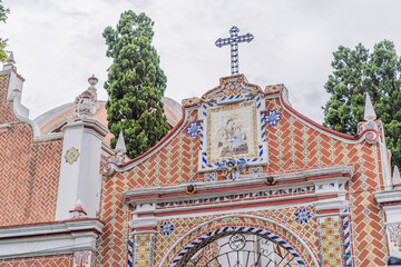 Colorful colonial streets of Puebla, Mexico. Vibrant architecture, cultural heritage, and historic...