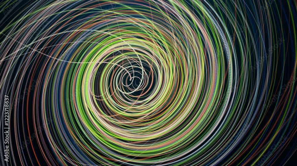Poster futuristic video animation with stripe wave object in slow motion, 4096x2304 loop 4k