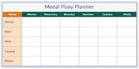 Weekly Meal Plan Template