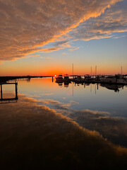 Obraz premium Sunset over Folly River