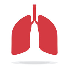 Lungs human internal organ Vector silhouette Icon Design Template. Human lungs. Sars disease, coronaviruses in the lung. The coronavirus causes the severe illness SARS. Pulmonary hypertension.