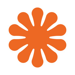 Fototapeta premium Metaball Sunshine Circle Shape Orange Icon