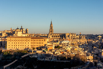 Vista de Toledo desde el mirador de la vega, Toledo, España