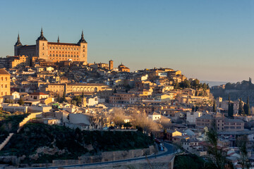 Vista de Toledo desde el mirador de la vega, Toledo, España