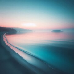 Fototapeta premium Serene Coastal Sunrise Glow