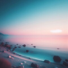 Obraz premium Tranquil Ocean Morning Glow