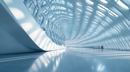 Obraz premium 3d modern office interior.3d modern architecture interior. interior of a modern building