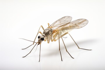 Intricate details of a delicate insect captured in a close-up view. Generative AI