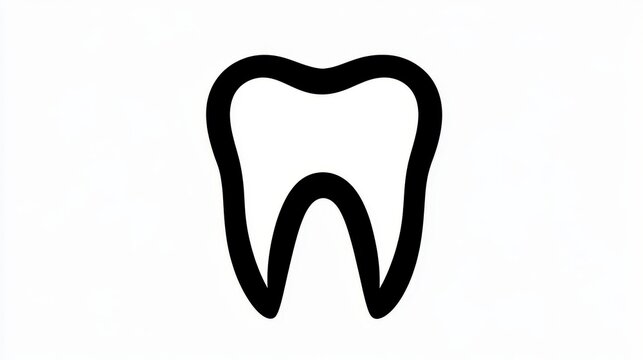 recommend clip art: Tooth black icon symbol silhouette flat design style sign. Tooth simple silhouette on white. Dentist cocnept. Modern, minimalist icon in black color. Web site and mobile app design vector element.