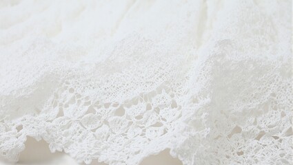 Elegant white lace with intricate textured weave