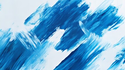 Abstract art background hand drawn acrylic painting. Brushstrokes monochrome texture acrylic paint on canvas. picture for artwork design. Modern contemporary art. blue and white linen. 