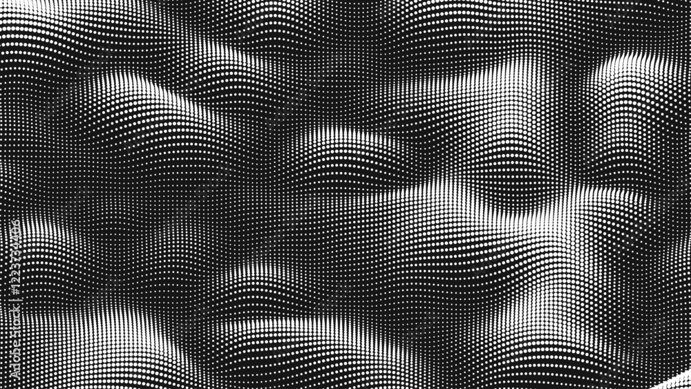 Canvas Prints point wave noise texture. abstract dot background. technological cyberspace background.