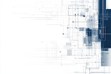 Abstract digital network connection; data flow background; technology concept; website banner