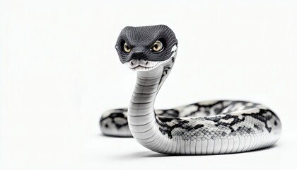 Fototapeta premium Cartoon Snake with Mask Digital Art Print