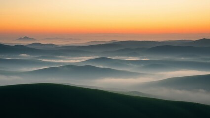 Morning Serenity in Rolling Landscape