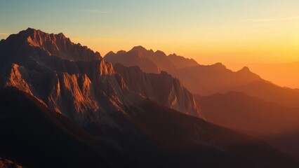 Fototapeta premium Dramatic Sunset Across Rugged Ranges