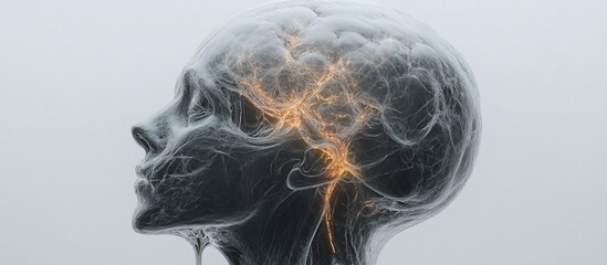 Illuminated Mind: A 3D Render of the Human Brain's Neural Pathways