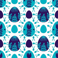 Easter seamless pattern with eggs for wallpaper and fabrics and textiles