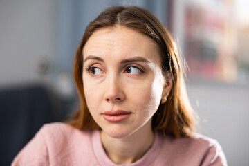 Gymnastics for the eyes - looks in different directions. Close-up
