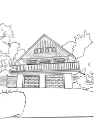 Sketch Contemporary House