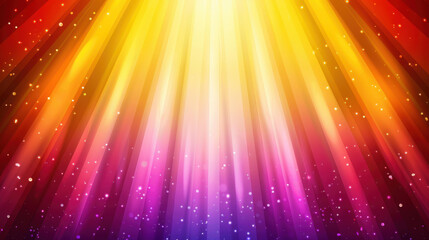 Obraz premium A vibrant spotlight background featuring rainbow hues, sparkling bokeh, and shimmering glitter lights for a stunning visual effect.