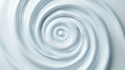 Stunning 3D render of abstract shapes featuring white glass swirls against a light blue gradient background.