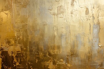 Fototapeta premium Abstract golden texture with varied brush strokes and patterns, ideal for backgrounds and design projects
