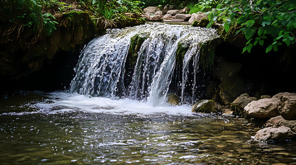 A waterfall falling img. Waterfall Valley. Illustration