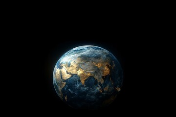 Naklejka premium Glowing Earth from space highlighting environmental awareness for Earth Day celebrations and global unity