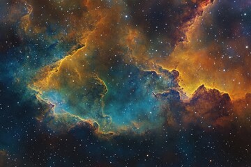 Fototapeta premium Galaxy Background in Tetradic Colors with Viscous Texture